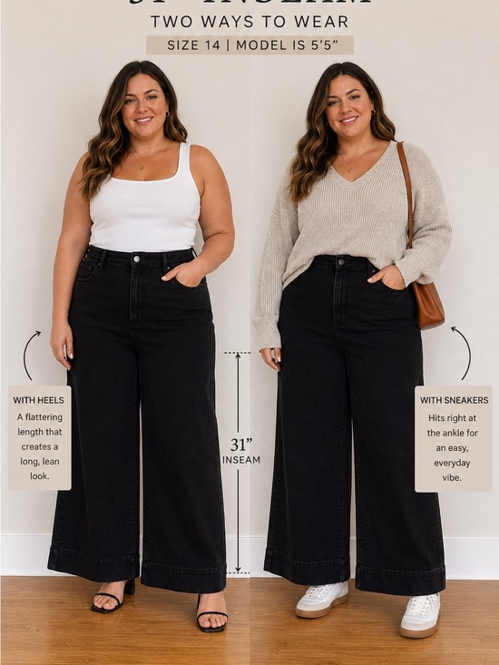 J. Crew Denim - J. Crew Black High-Waist Wide-Leg Jeans